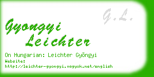 gyongyi leichter business card