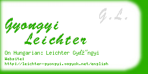 gyongyi leichter business card